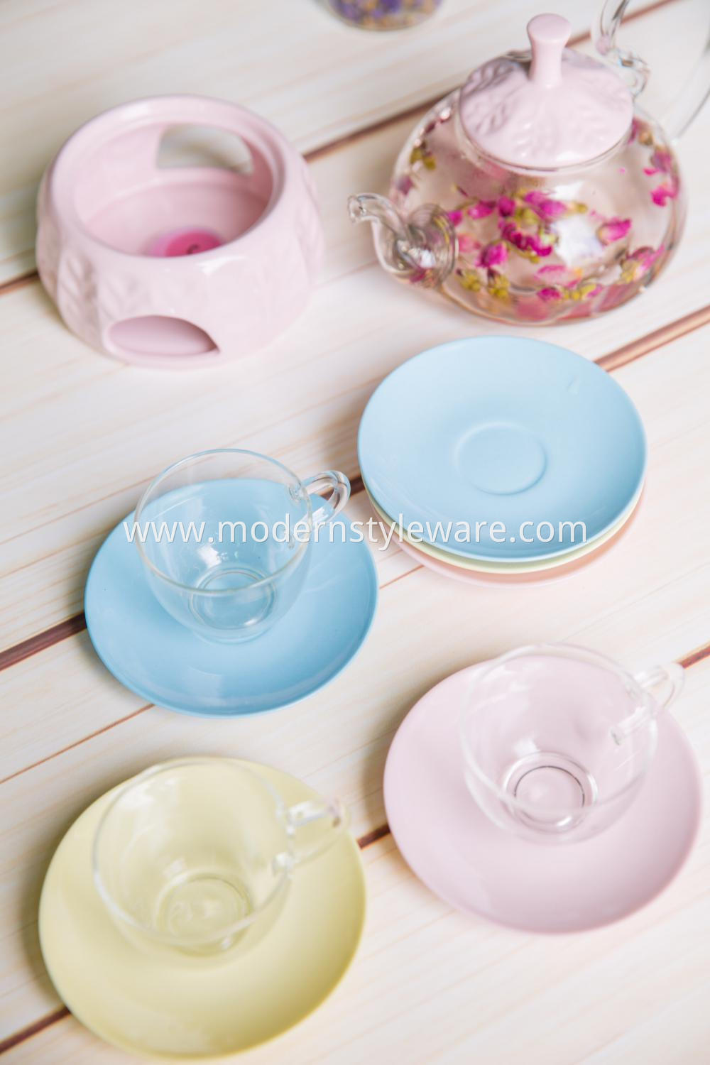 Tea Cup And Saucer Glass Tea Cup